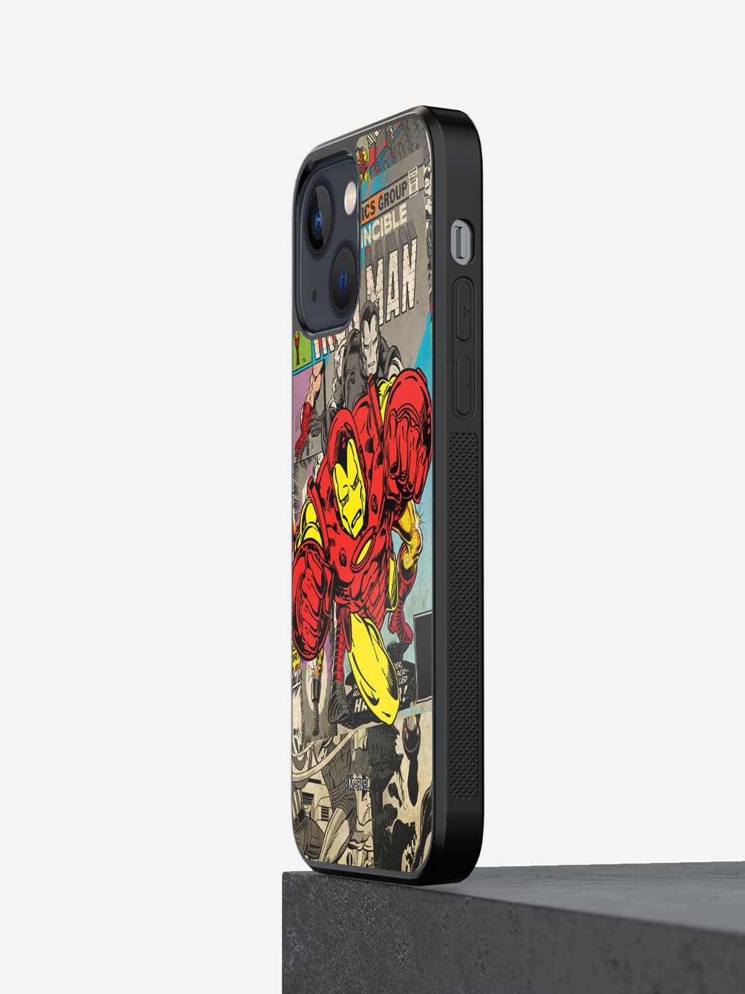 macmerise Comic Iron Man iPhone 13 Mini Bumper Case Cover, Red