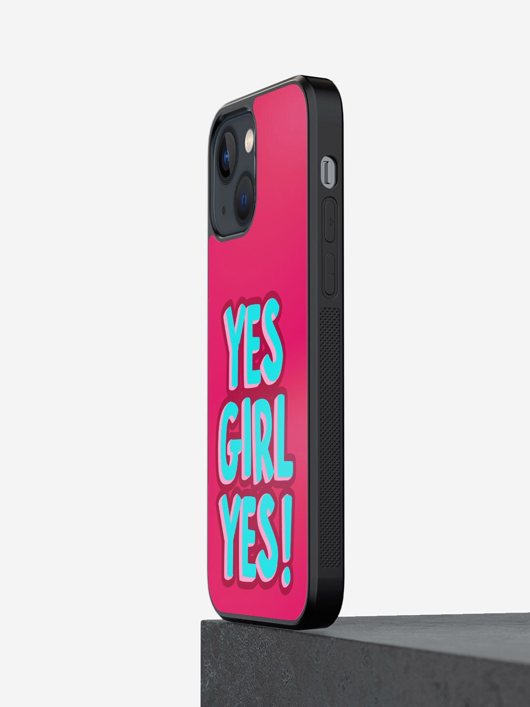 

macmerise Yes Girl Yes Printed iPhone 13 Phone Bumper Case Cover, Red