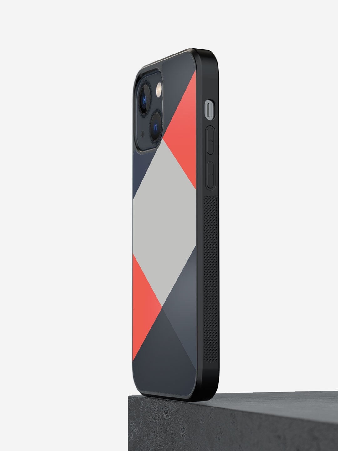 

macmerise Criss Cross Printed iPhone 13 Mini Phone Bumper Case Cover, Grey