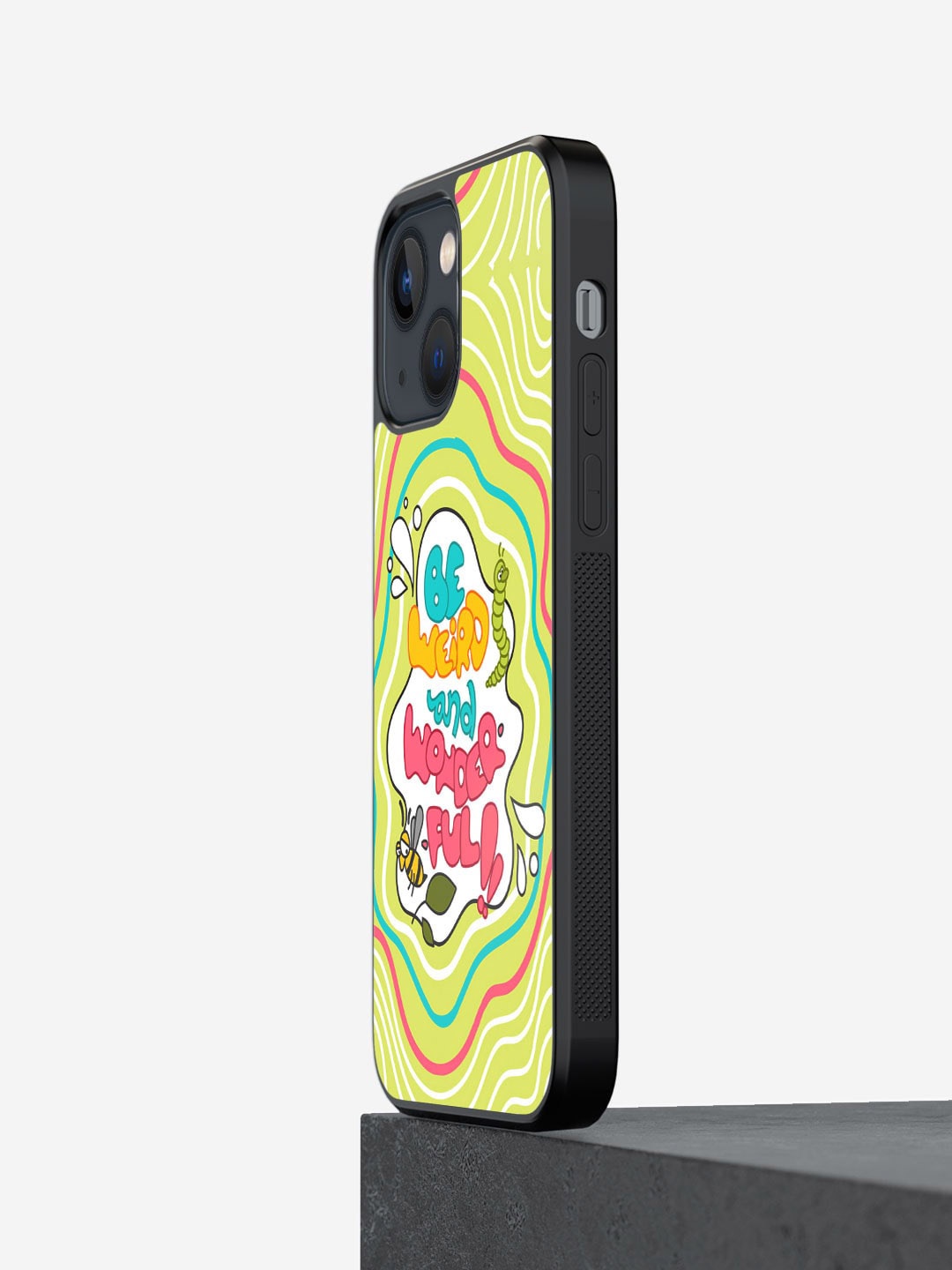 macmerise Be Weird And Wonderful iPhone 13 Mini Bumper Case, Yellow