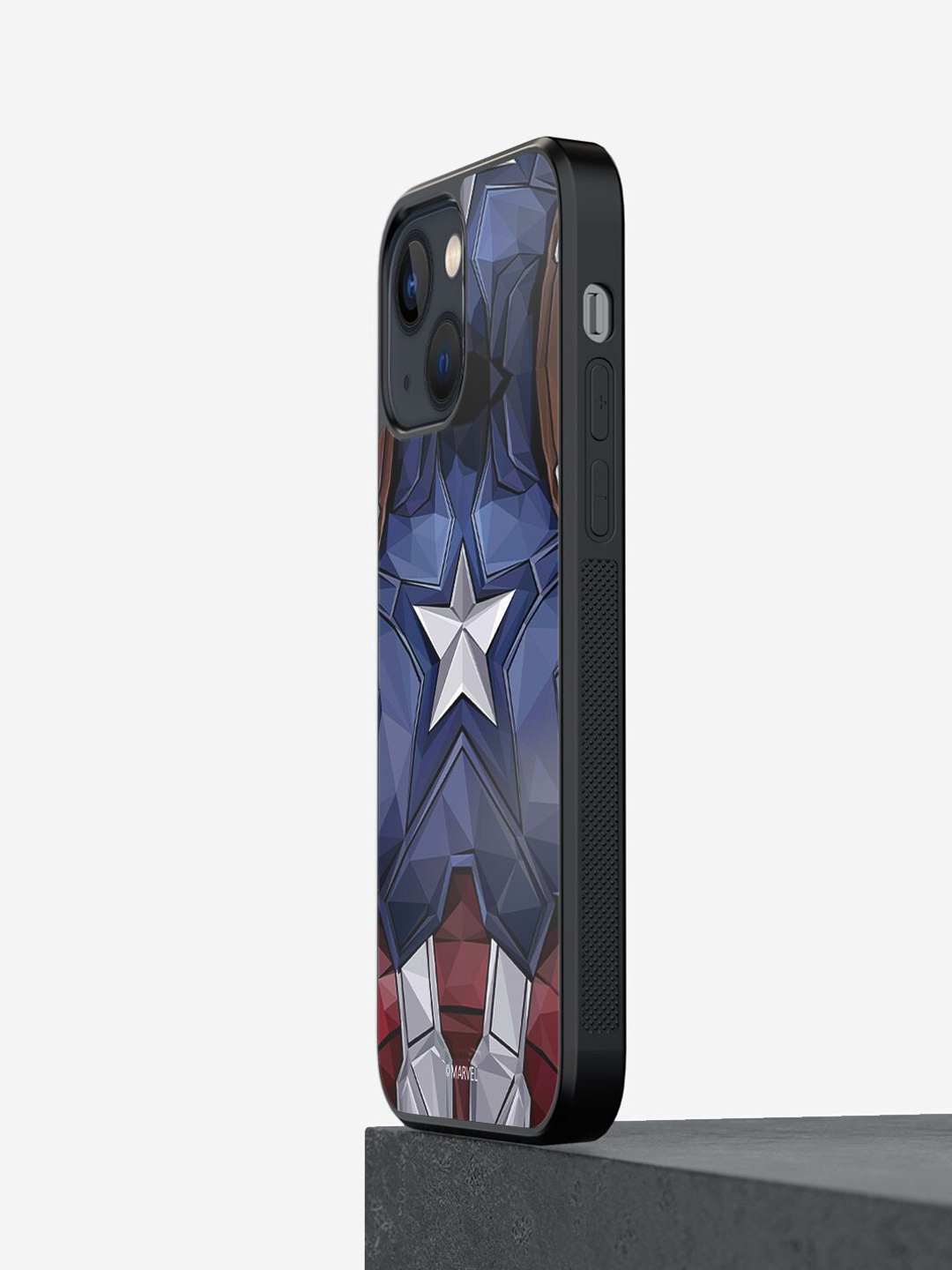 

macmerise Captain America Vintage Suit iPhone 13 Mini Bumper Case Cover, Blue