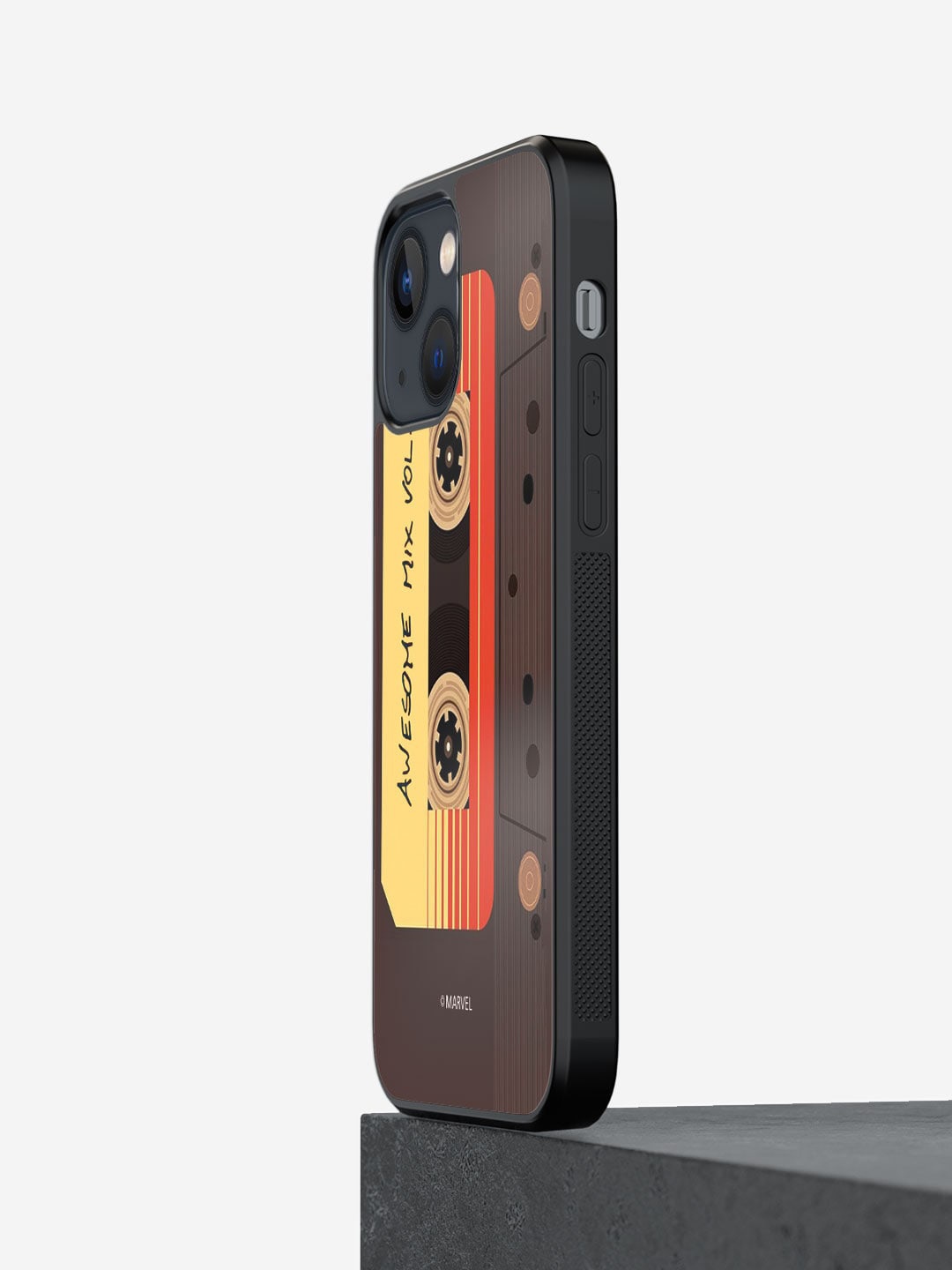 

macmerise Awesome Mix Tape iPhone 13 Mini Bumper Case, Brown