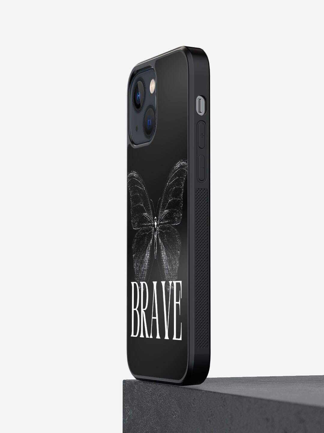 macmerise Brave Printed iPhone 13 Mini Phone Bumper Case Cover, Black