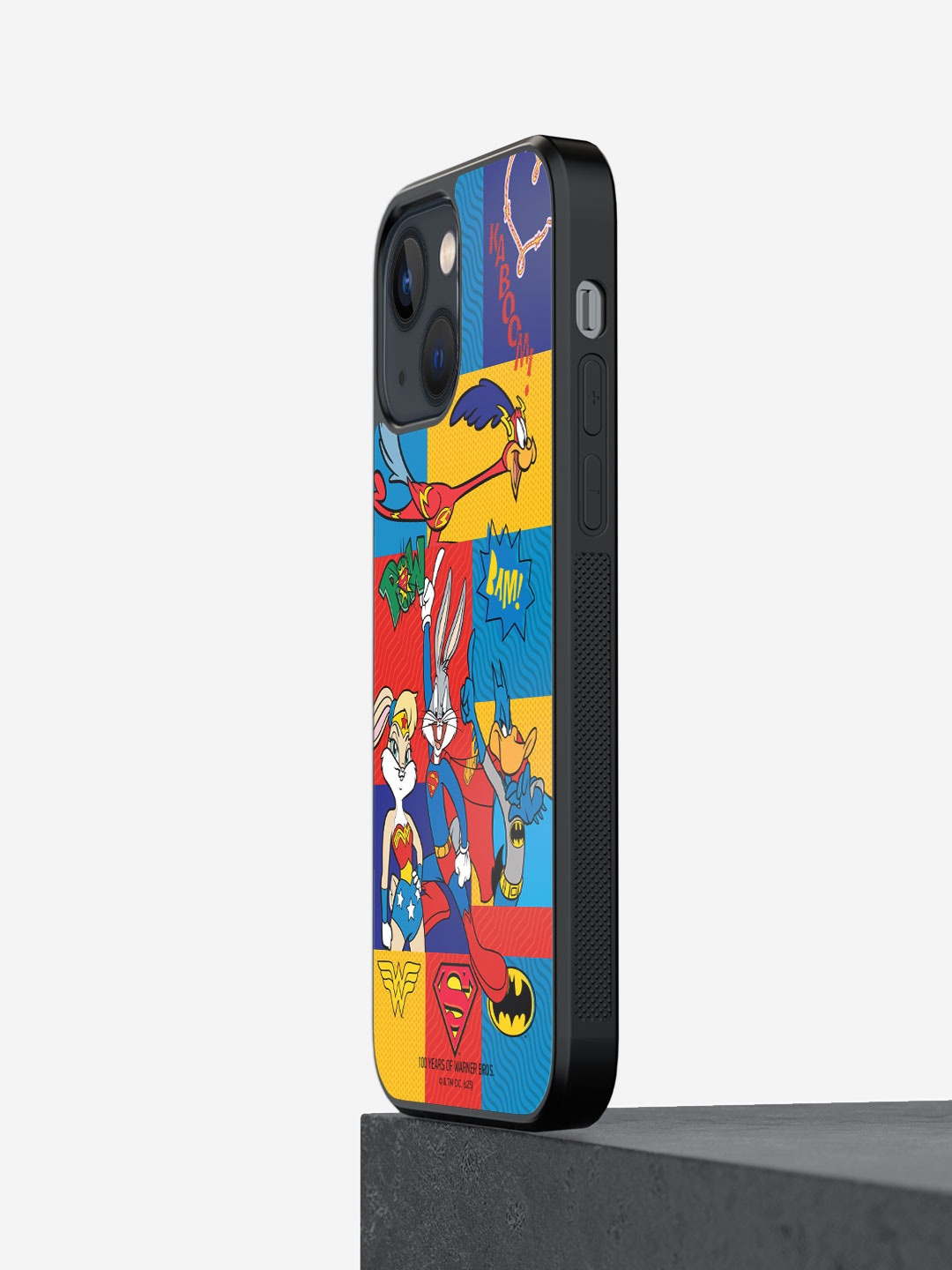 

macmerise Justice League Shuffle Printed iPhone 13 Mini Bumper Case Cover, Blue