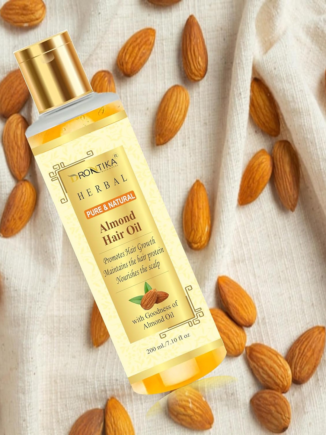 

DRONTIKA Herbal Almond Hair Oil - 200ml, Beige