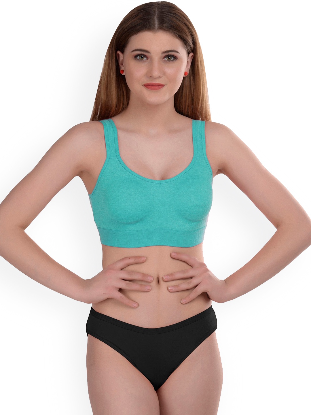 

AROUSY Pure Cotton Lingerie Set, Blue