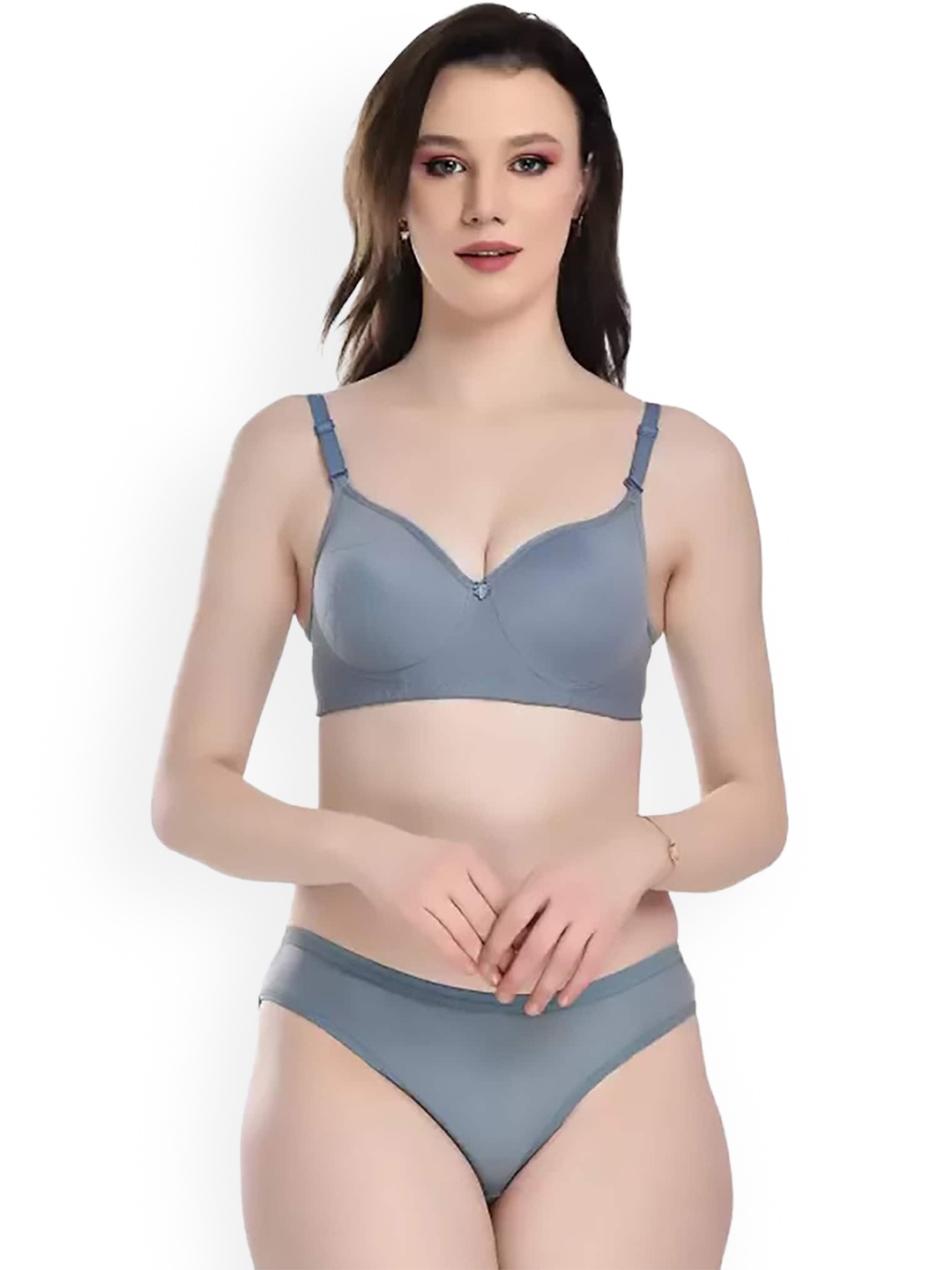 

AROUSY Cotton Briefs Lingerie Set, Blue
