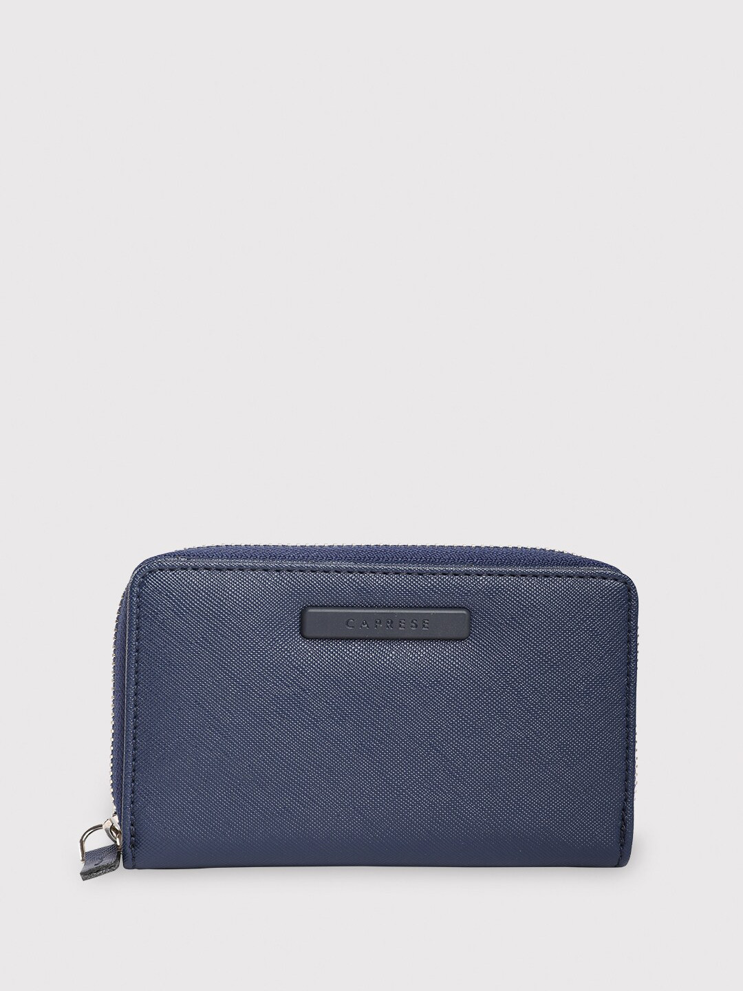 

Caprese Women Leather Zip Around Wallet, Navy blue