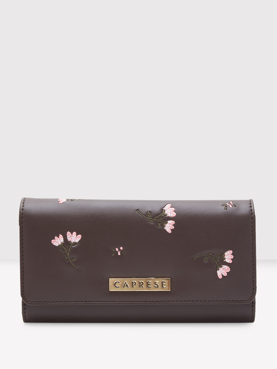 

Caprese Women Leather Two Fold Wallet, Brown