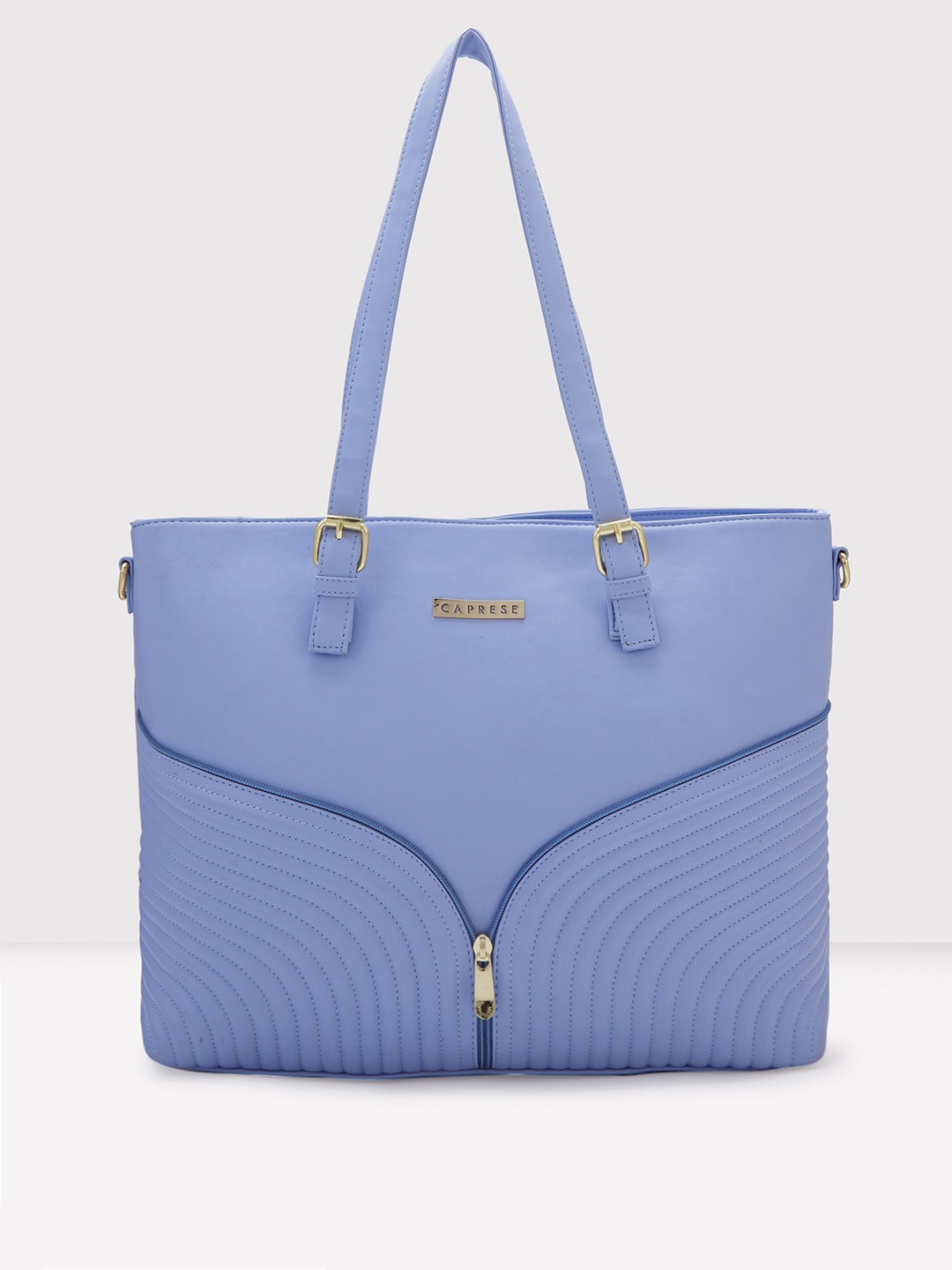 

Caprese Textured Leather Structured Shoulder Bag, Blue