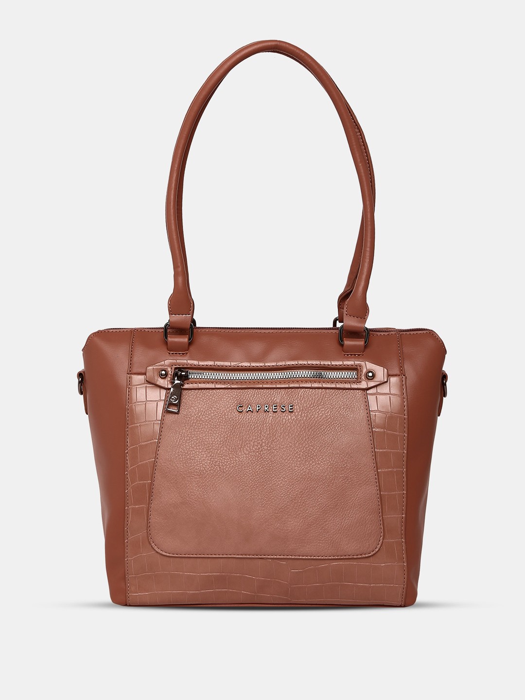 

Caprese Leather Textured Structured Shoulder Bag, Brown