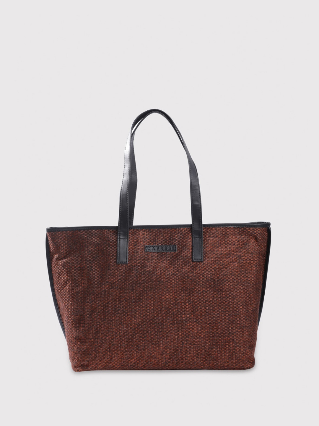 

Caprese Textured Leather Oversized Structured Shoulder Bag, Copper