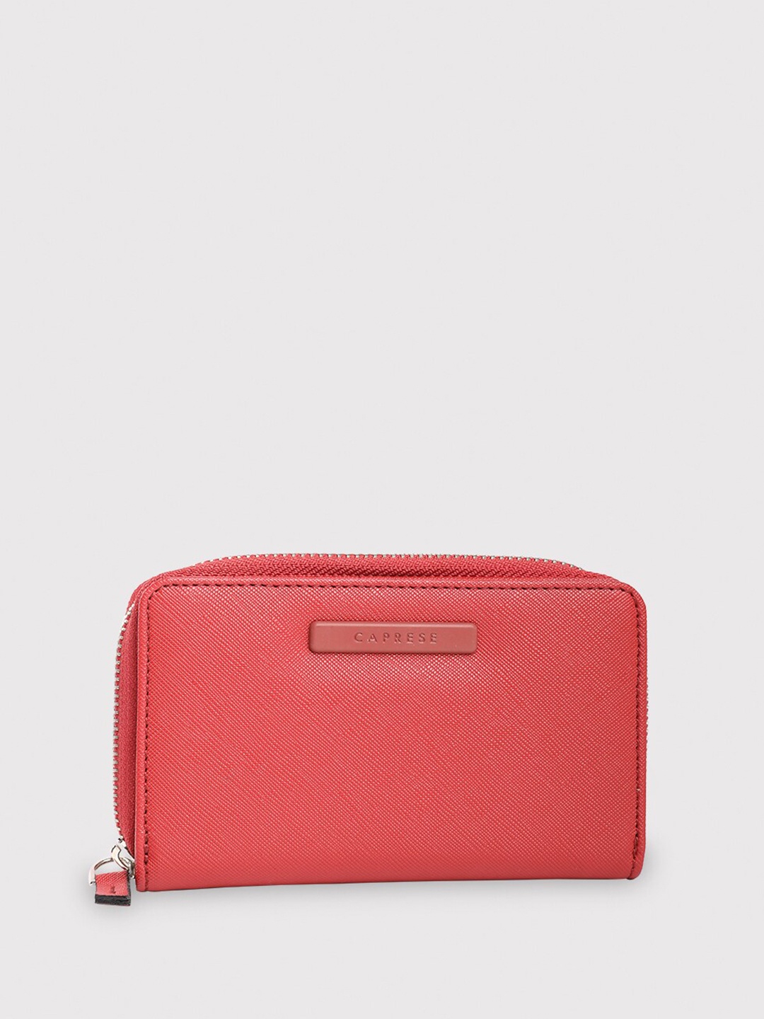 

Caprese Women Leather Zip Around Wallet, Red
