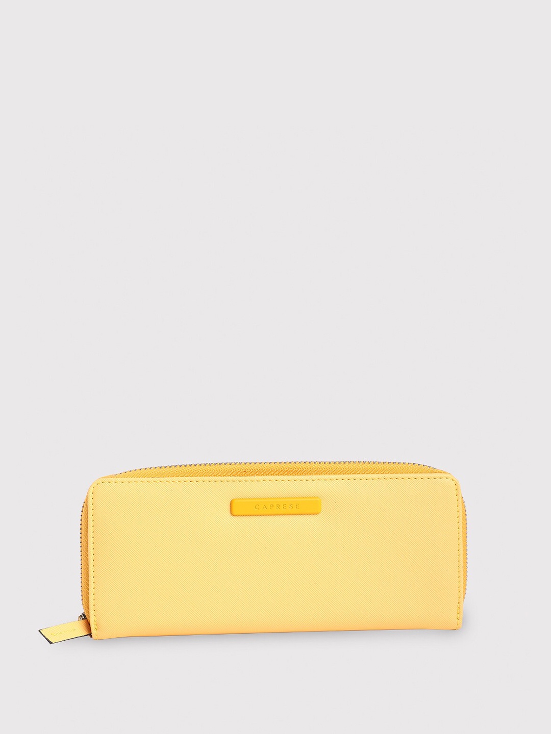 

Caprese Women Leather Zip Around Wallet, Yellow