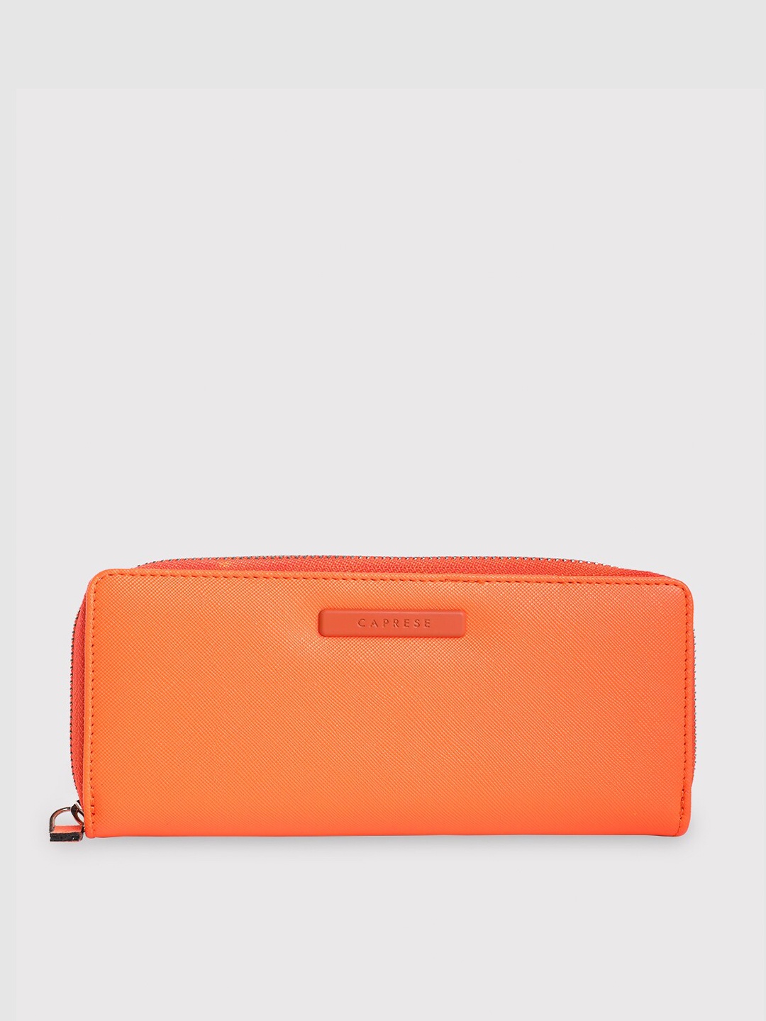 

Caprese Women Leather Zip Around Wallet, Orange