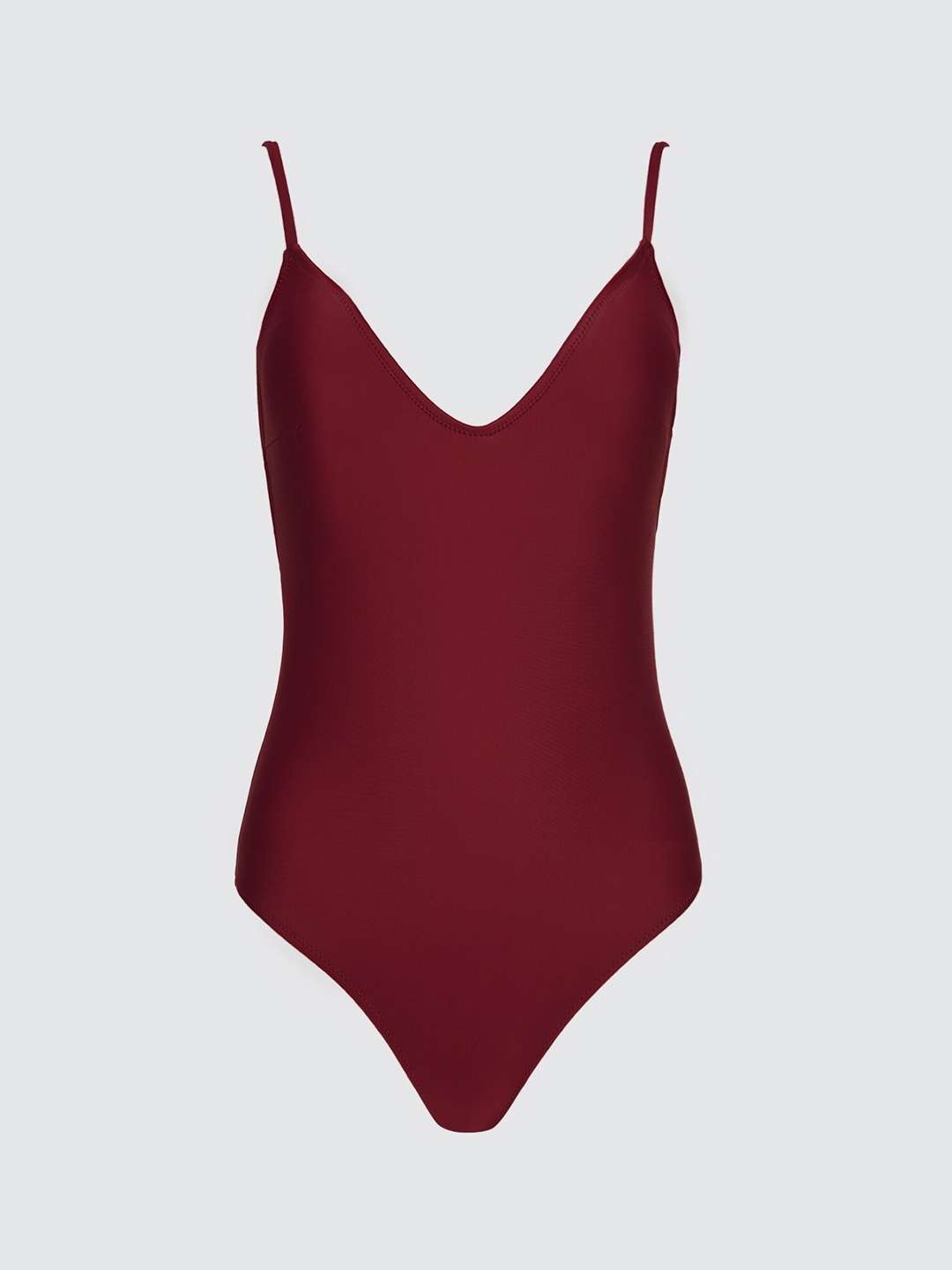 

Trendyol Shoulder Straps Swim Bodysuit, Maroon