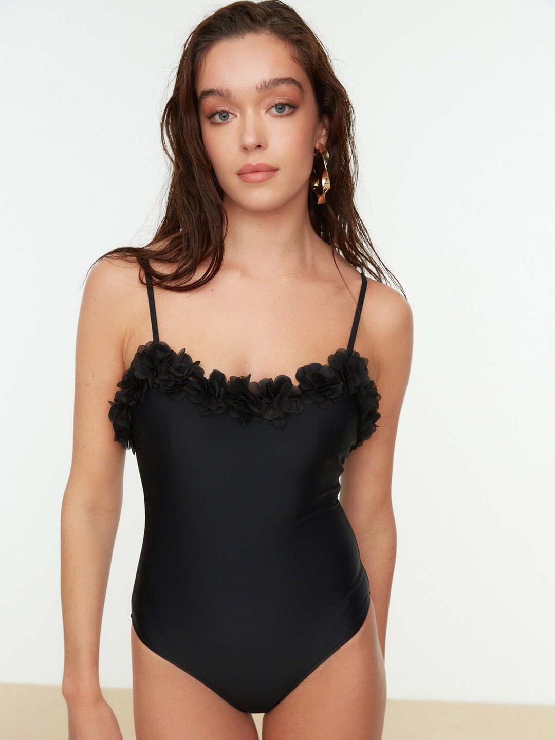

Trendyol Sleeveless Medium Coverage Bodysuit Swimwear, Black