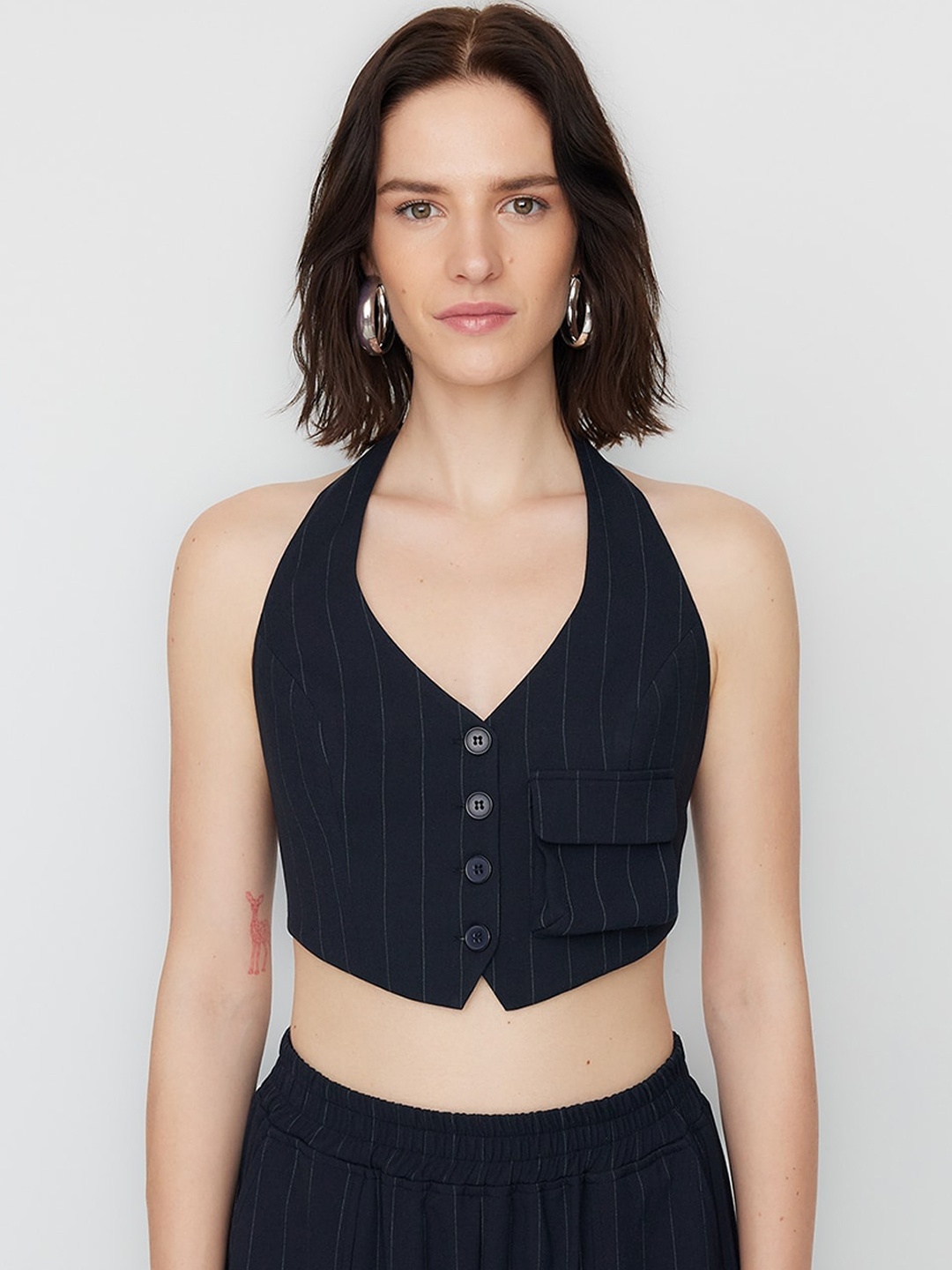 

Trendyol Women Slim-Fit Waistcoat, Black