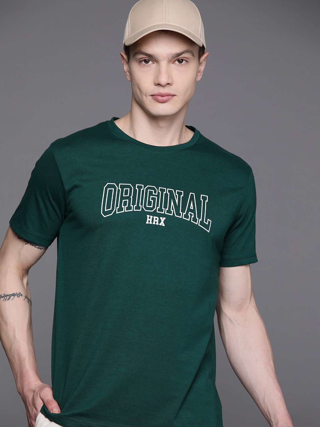 

HRX by Hrithik Roshan Men Typography Printed T-shirt, Green