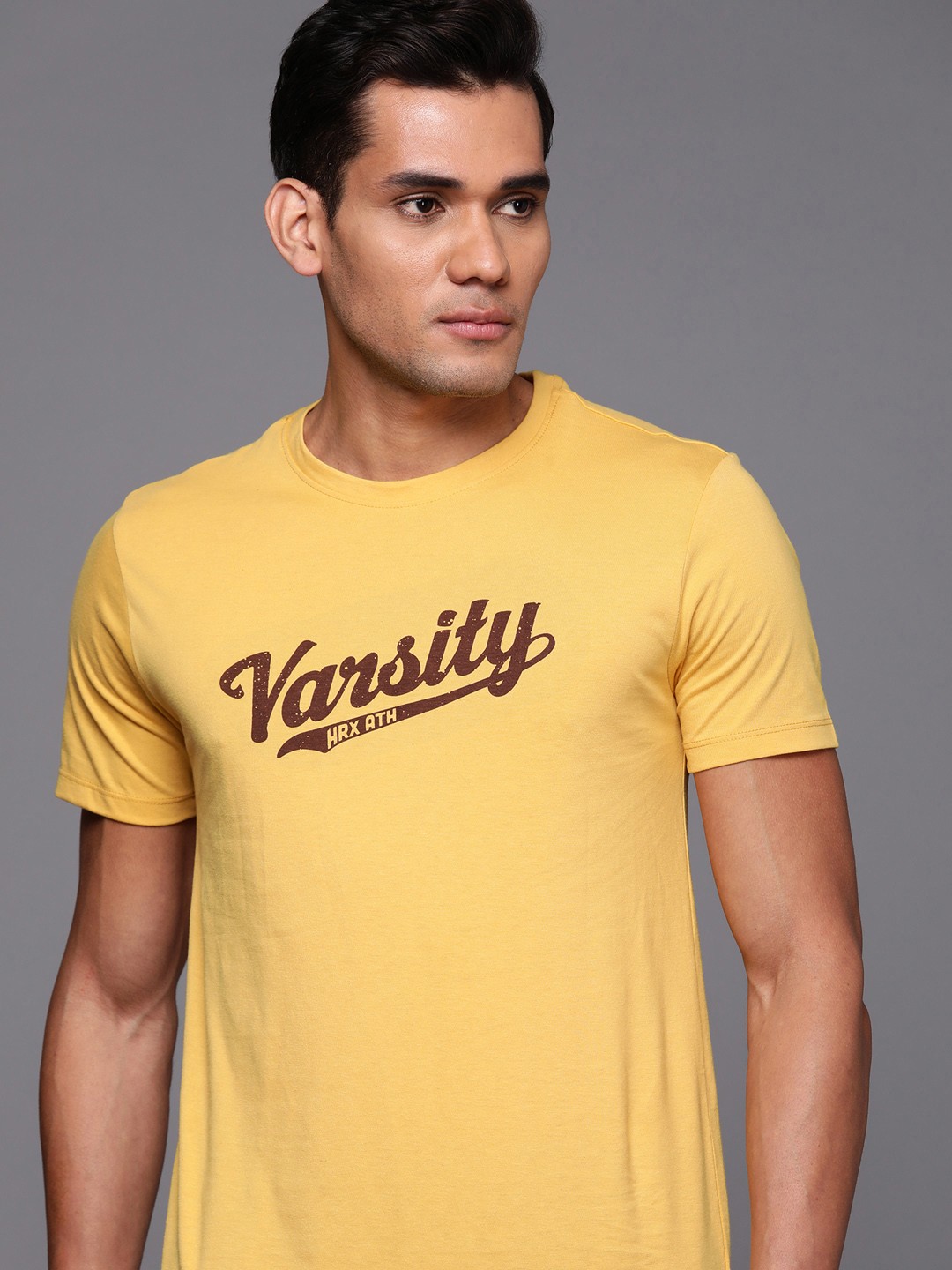 

HRX by Hrithik Roshan Printed Lifestyle T-shirt, Mustard