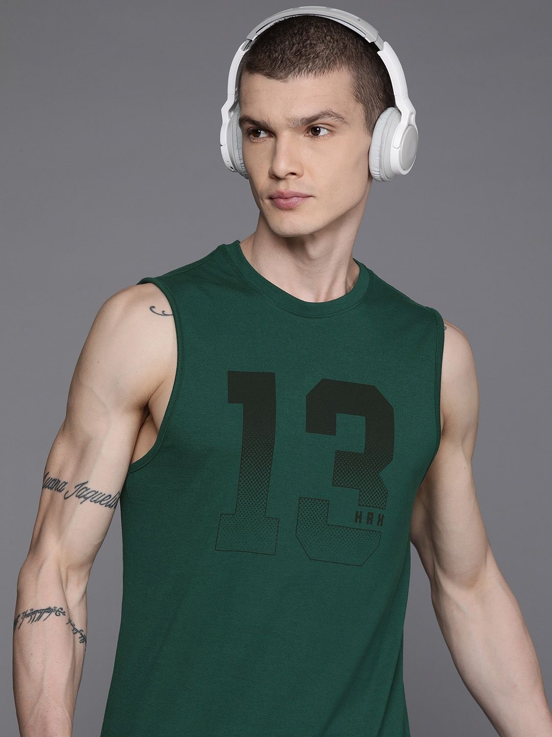 

HRX by Hrithik Roshan Men Typography Printed T-shirt, Green