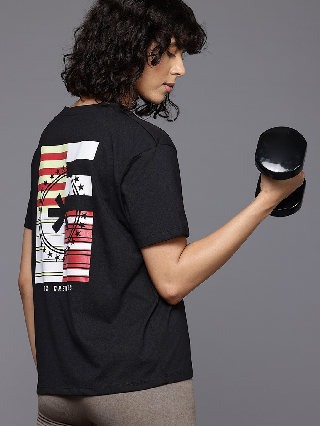 

HRX by Hrithik Roshan Printed Relaxed Fit Lifestyle T-shirt, Black