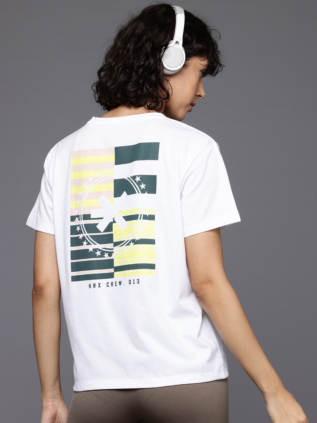

HRX by Hrithik Roshan Printed Relaxed Fit Lifestyle T-shirt, White