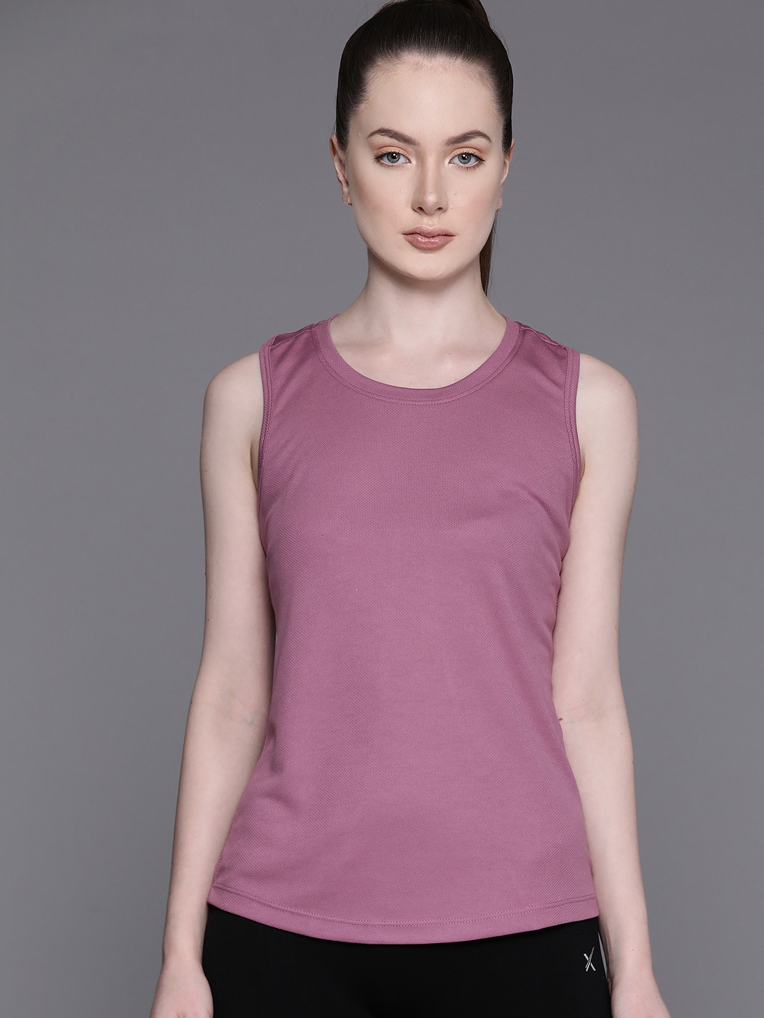 

HRX by Hrithik Roshan Rapid-Dry Training Tank T-shirt, Mauve
