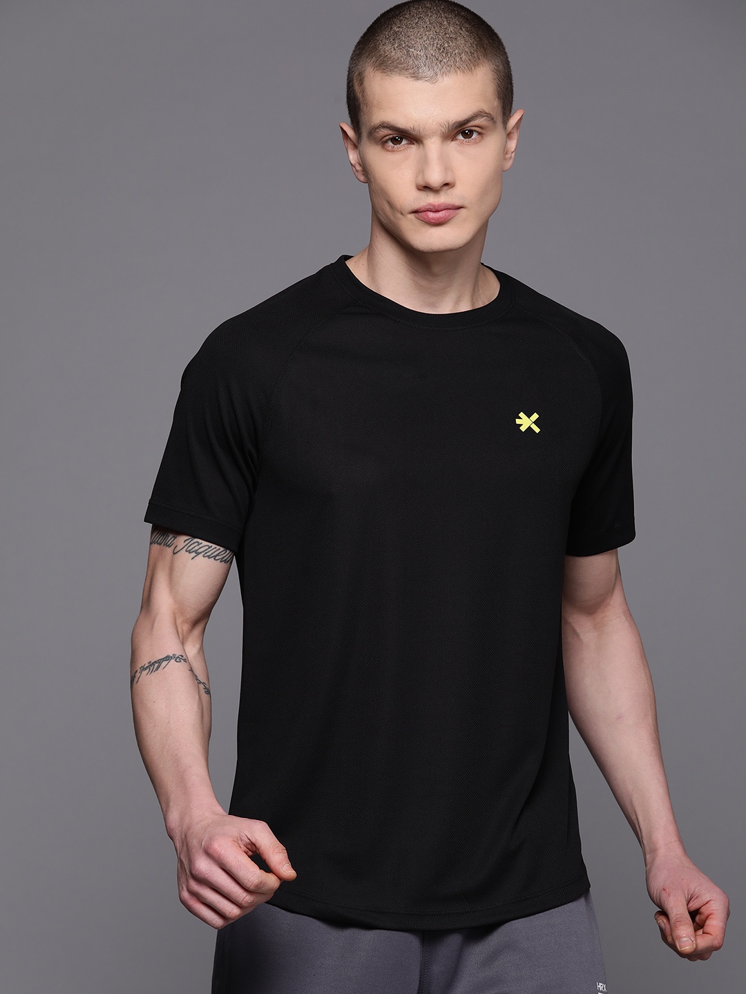 

HRX by Hrithik Roshan Rapid-Dry Running T-shirt, Black
