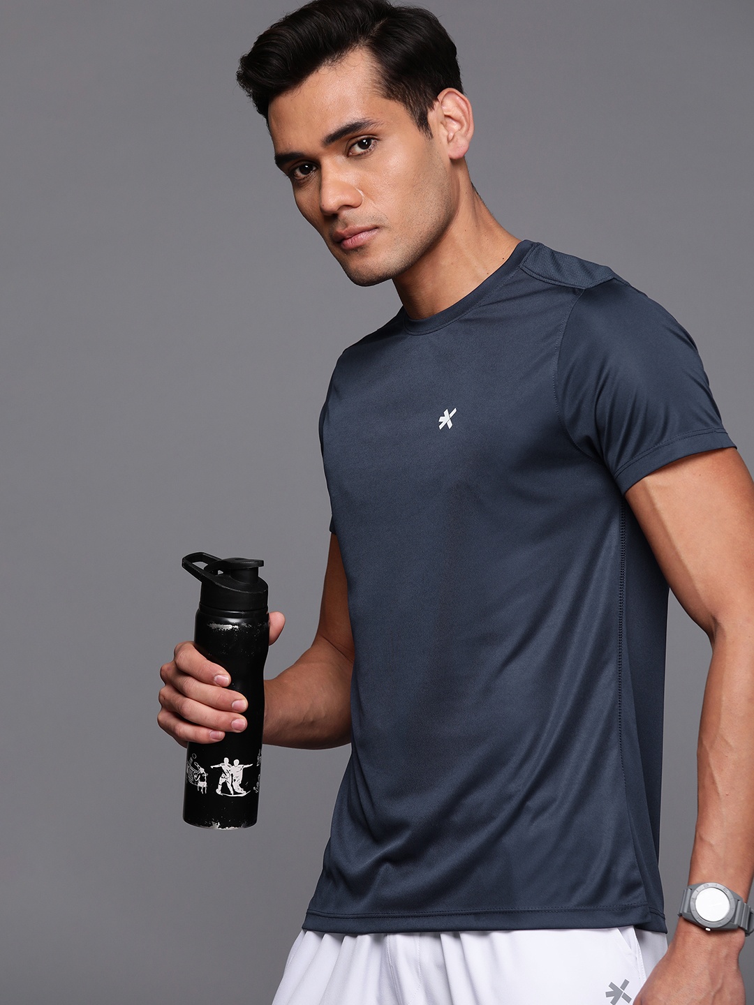 

HRX by Hrithik Roshan Rapid-Dry Training T-shirt, Blue