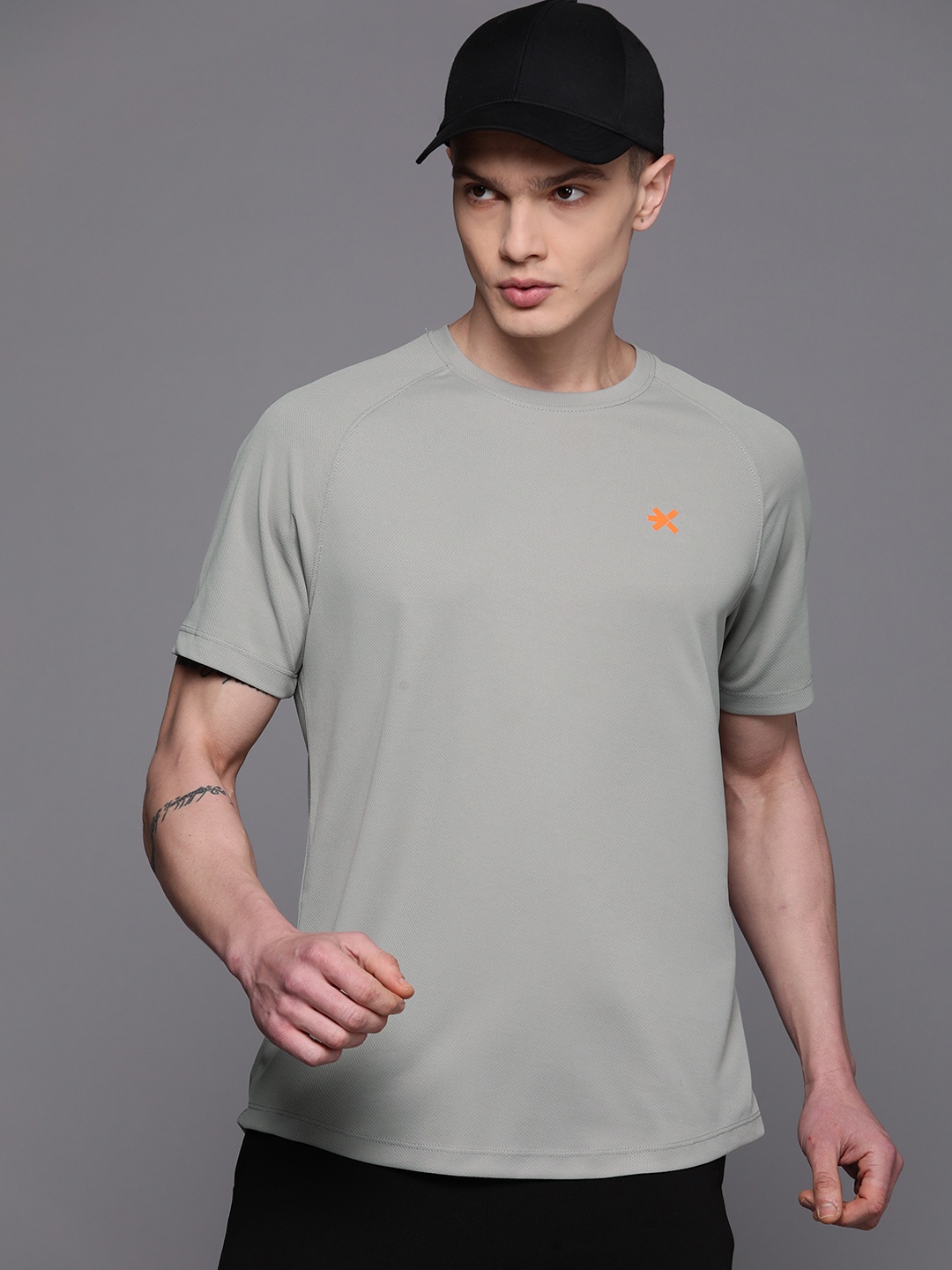 

HRX by Hrithik Roshan Rapid-Dry Running T-shirt, Grey