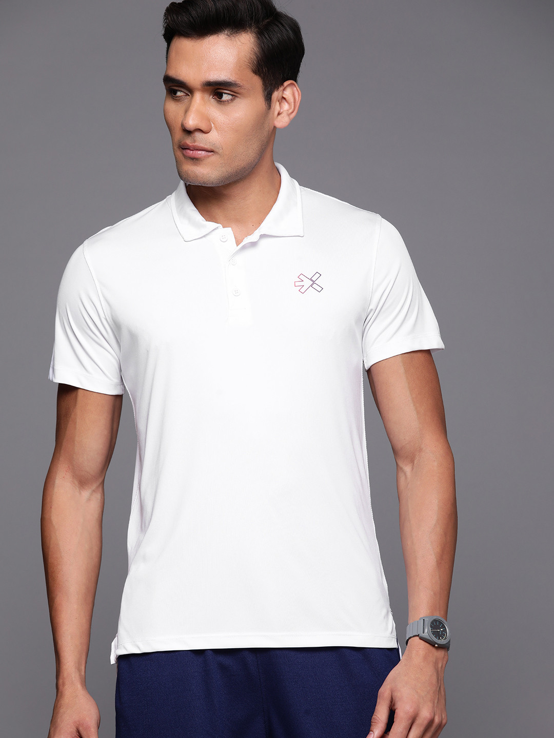 

HRX by Hrithik Roshan Rapid-Dry Polo Collar T-shirt, White