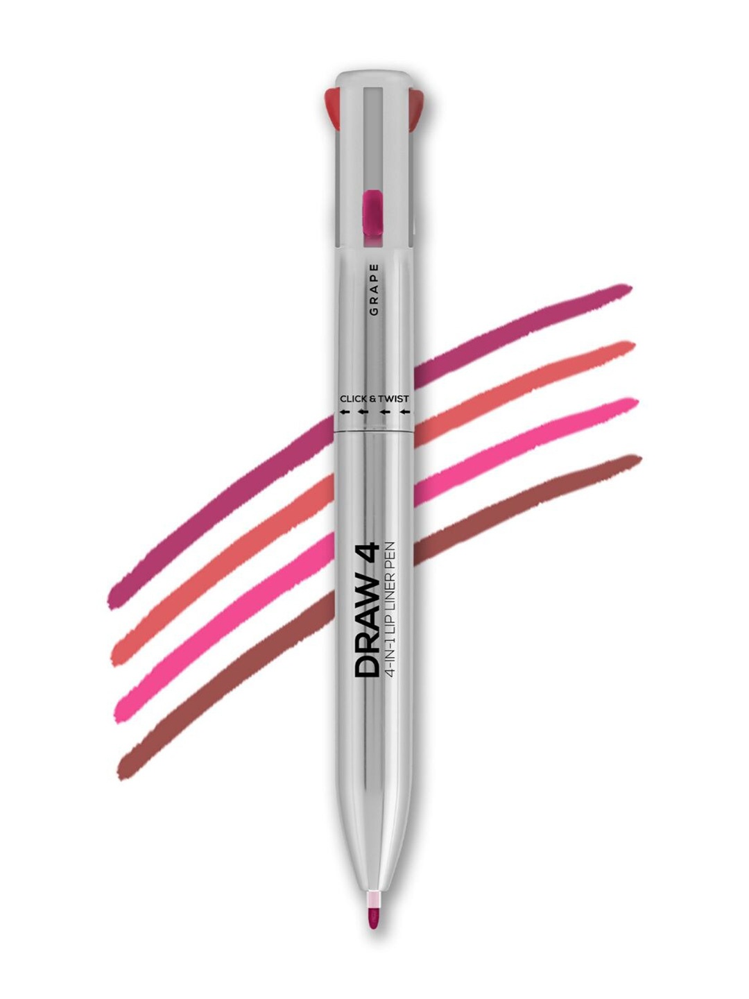 

Renee Draw 4 4-In-1 Lip Liner Pen - Merlot+Grape+Mocha+Peony, Multi