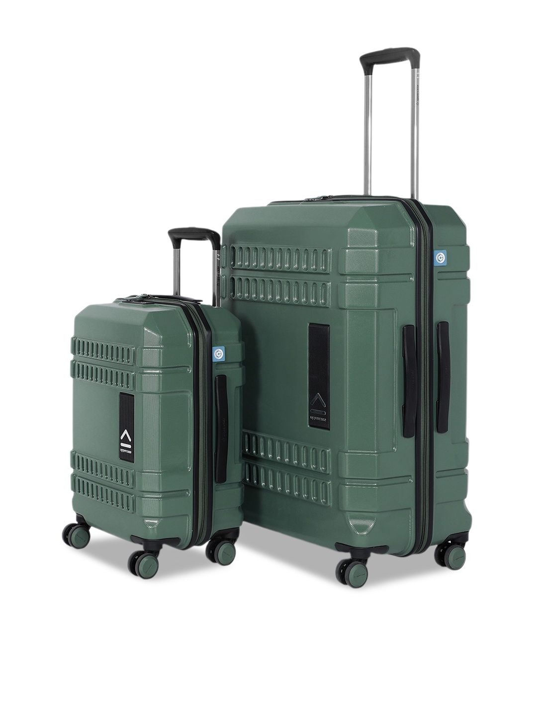 

uppercase Bullet Set Of 2 Hard-Sided Cabin & Large Trolley Suitcase, Green