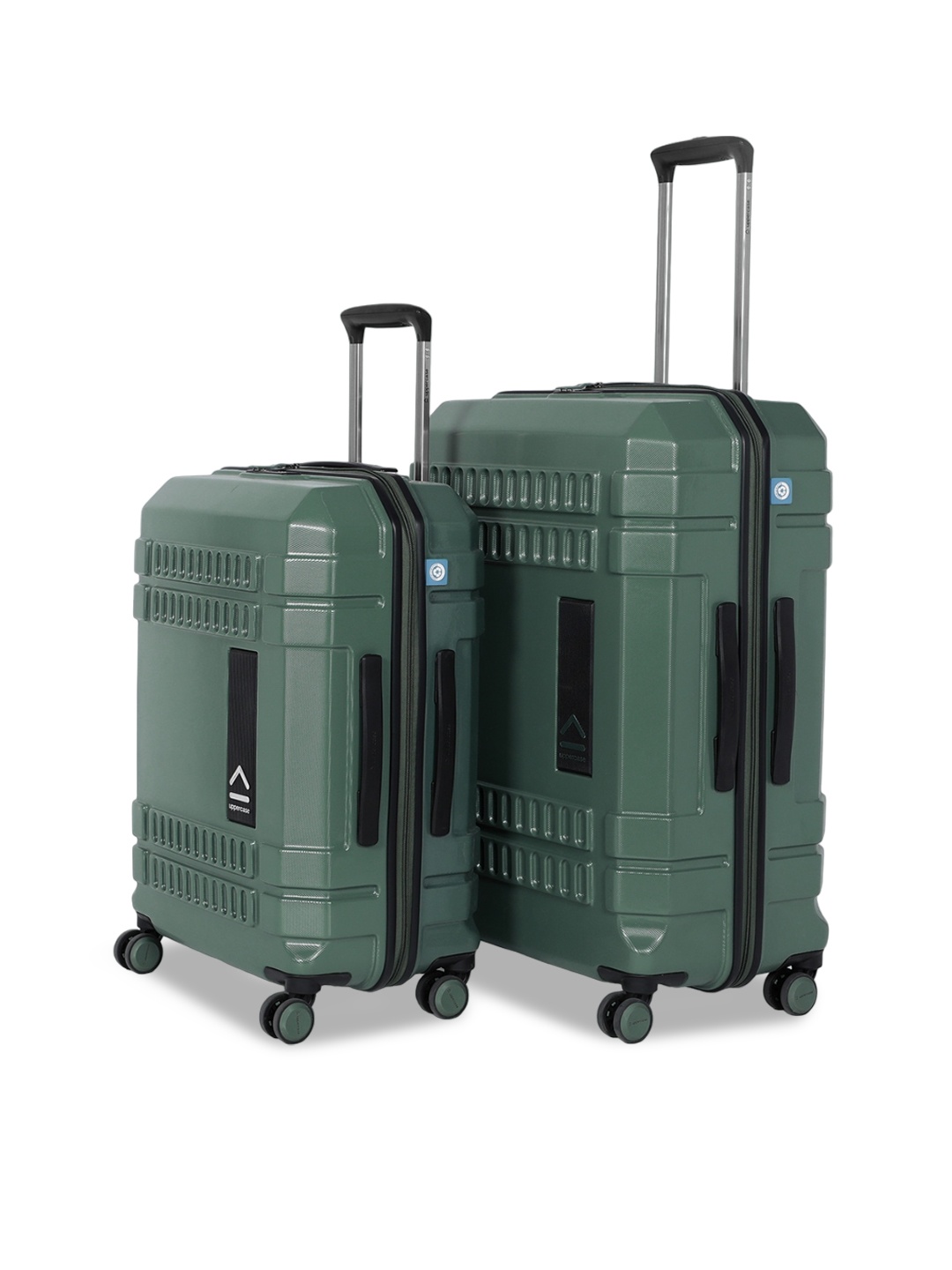 

uppercase Bullet Set of 2 Hard-Sided Trolley Bag, Green