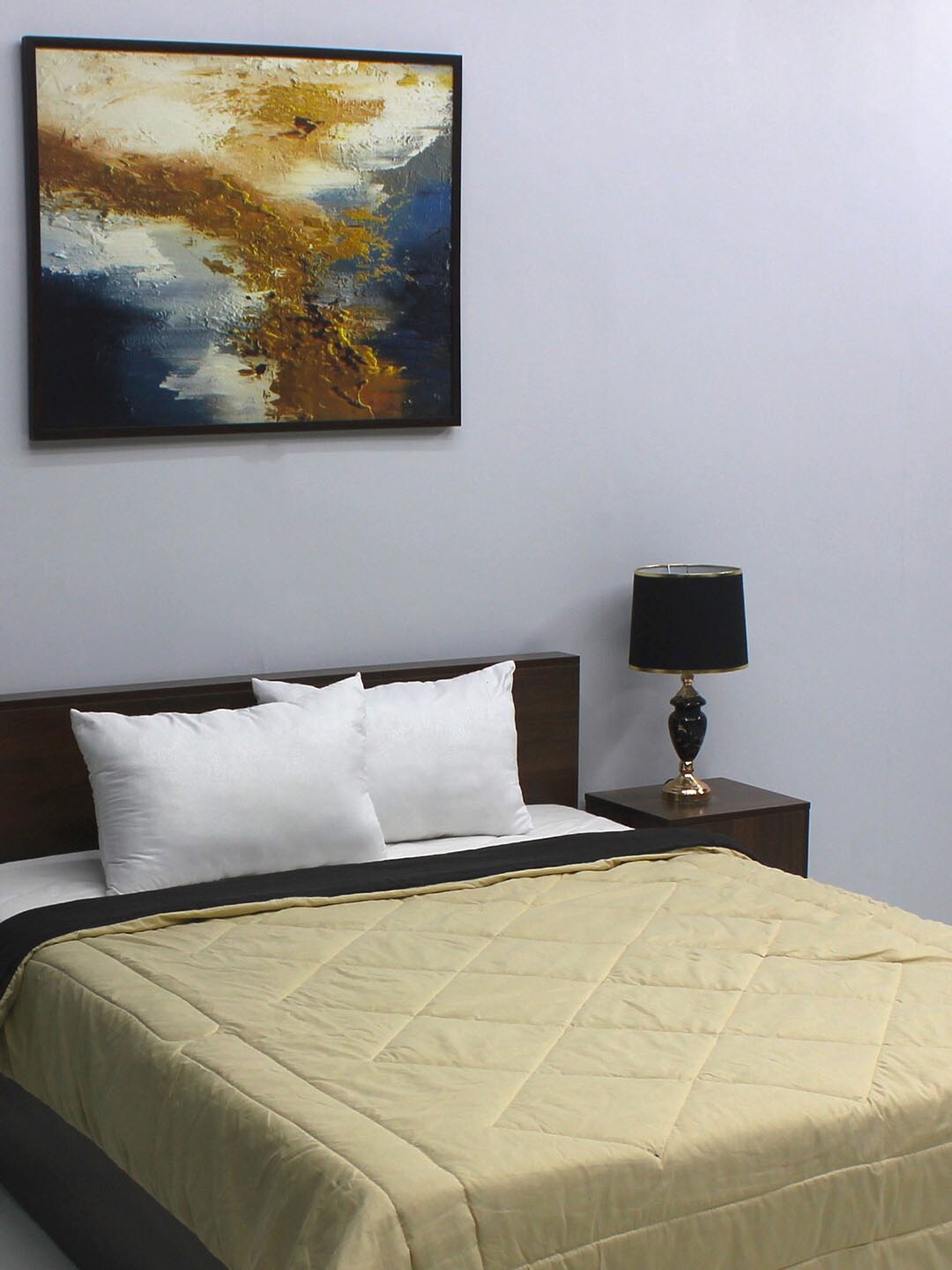 

Rubix Home All Season Beige Mild Winter 300 GSM Reversible Double Bed Comforter