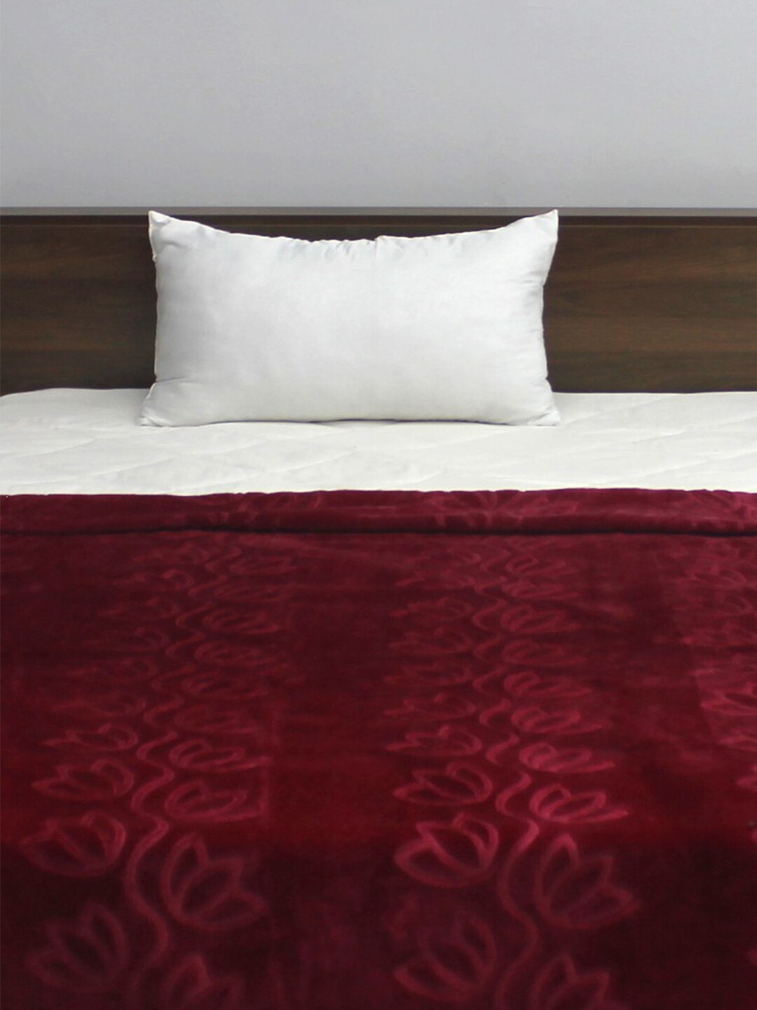 

Rubix Home Maroon 300 GSM Double Bed Blanket