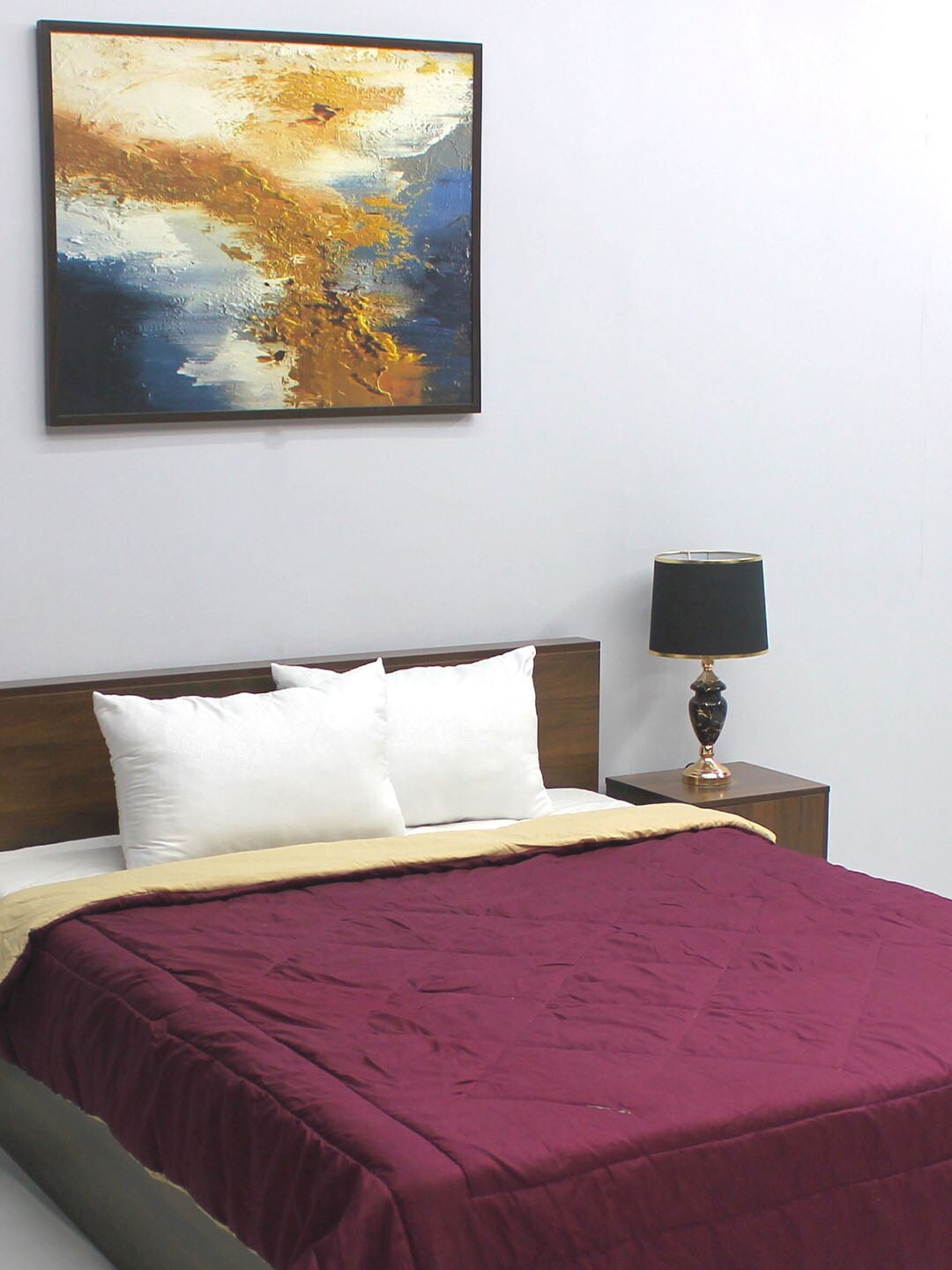 

Rubix Home All Season Maroon 300 GSM Double Reversible Bed Comforter