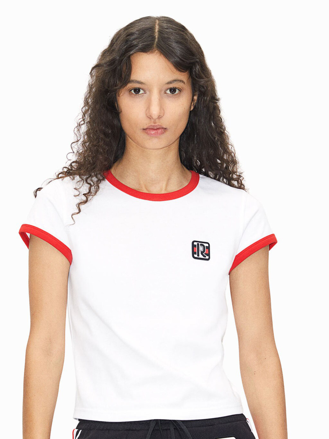 

H&M Pure Cotton Appliqued T-Shirt, White