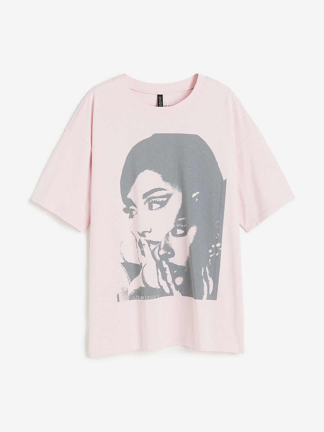 

H&M Pure Cotton Boxy-Style Printed T-Shirt, Pink