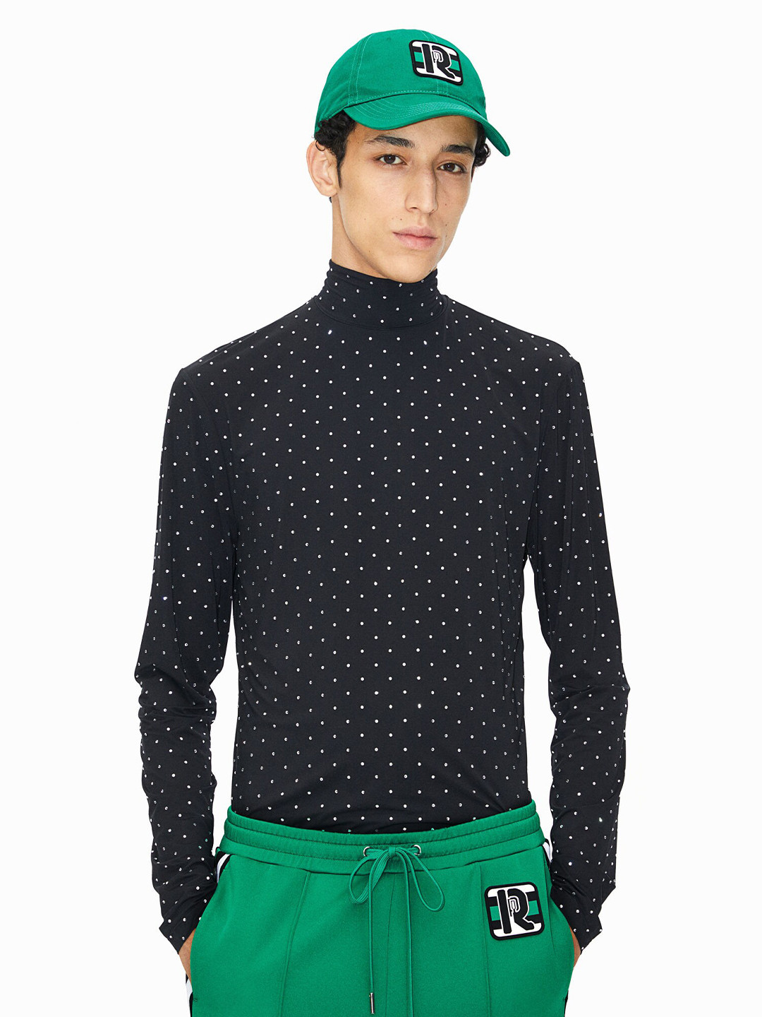 

H&M Embellished Jersey Top, Black