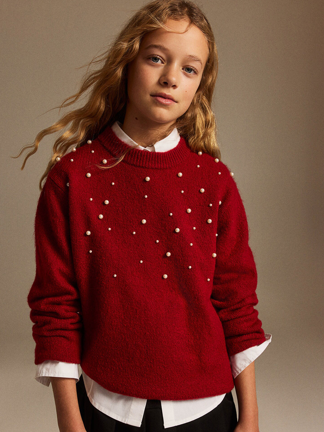 

H&M Girls Jumper, Red