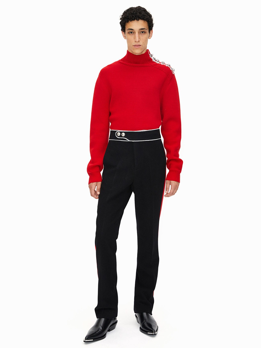

H&M Wool Turtleneck Jumper, Red