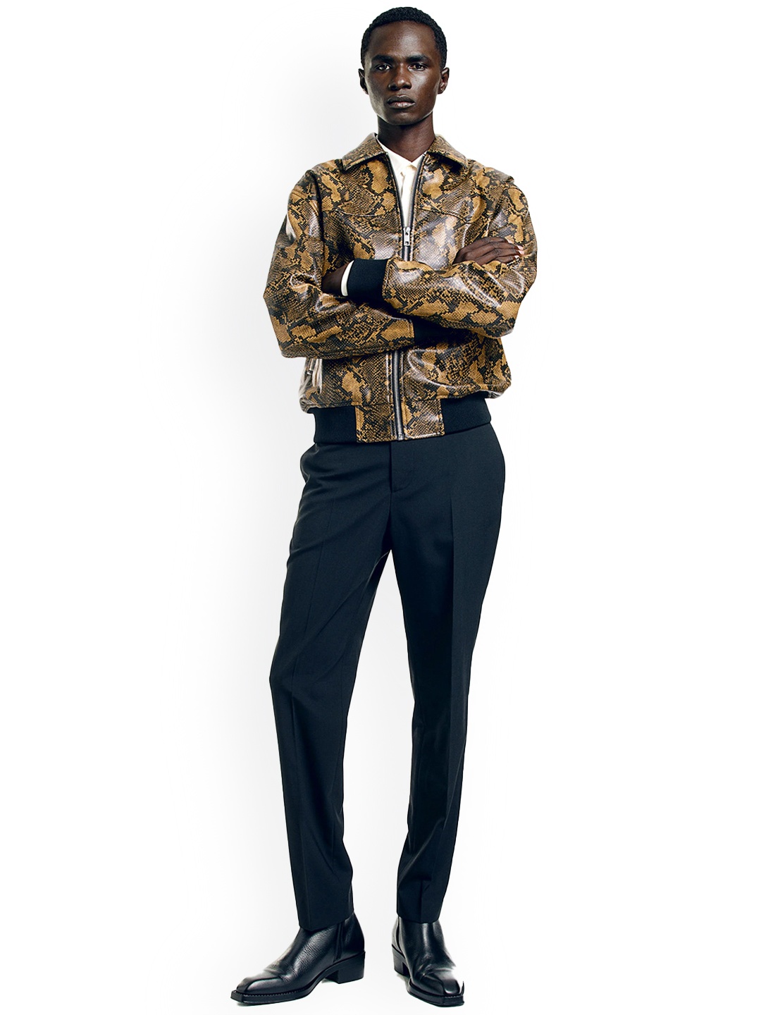 

H&M Slim Fit Coated Jacket, Brown