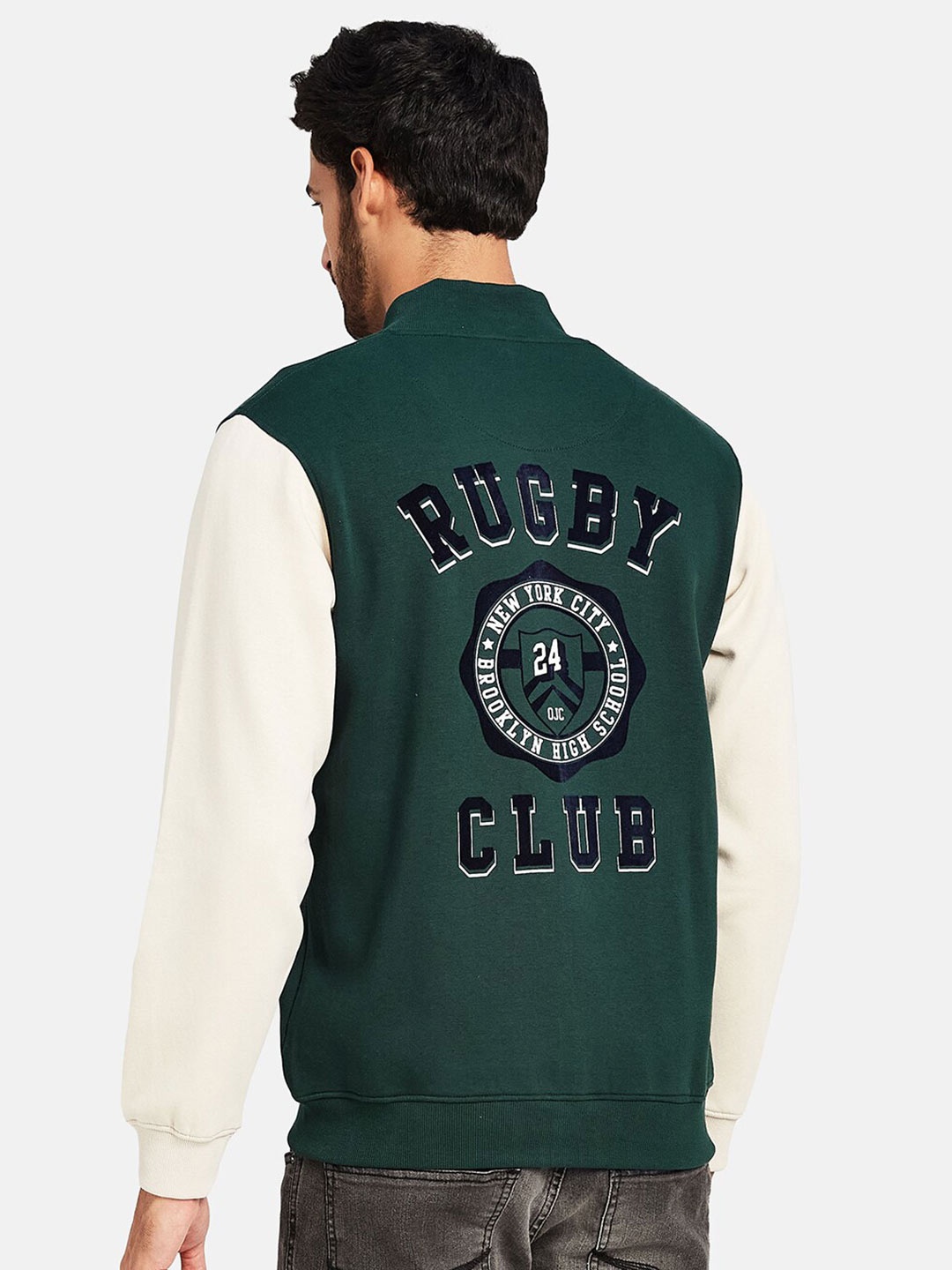 

Octave Alphanumeric Printed Fleece Sweatshirt, Green
