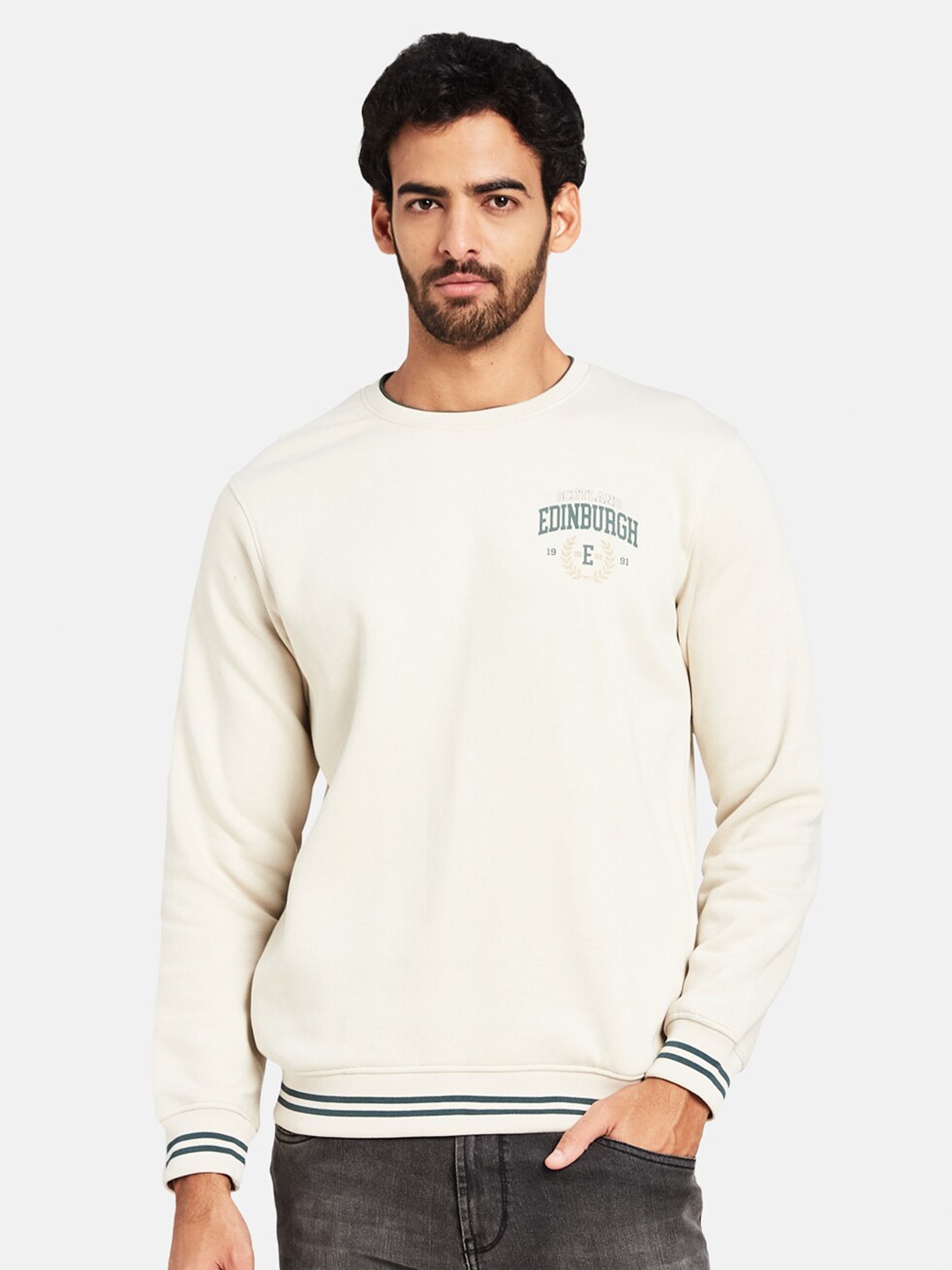 

Octave Round Neck Fleece Sweatshirt, Cream