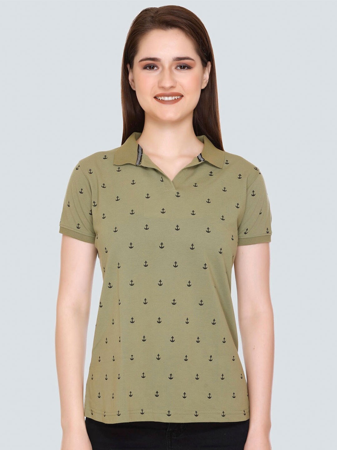 

BAESD Conversational Printed Cotton T-shirt, Olive