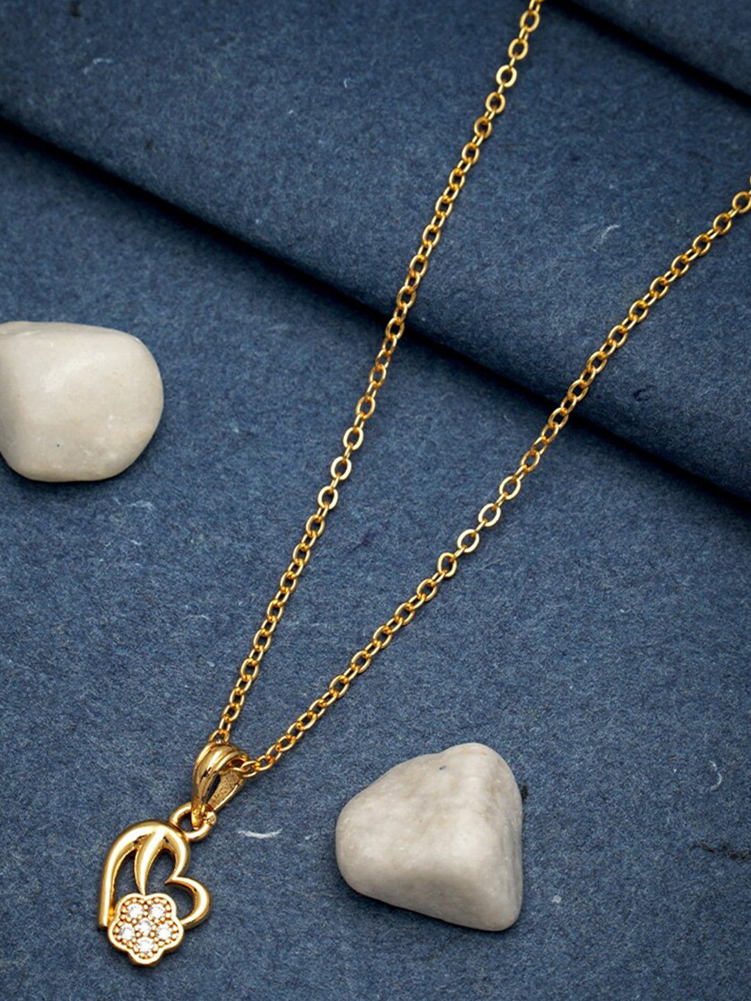 

Ramdev Art Fashion Jwellery Gold-Plated Pendant With Chain