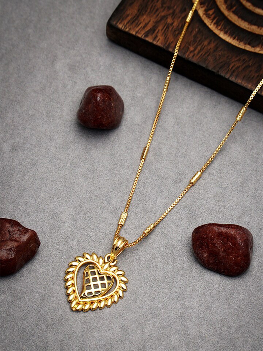 

Ramdev Art Fashion Jwellery Gold-Plated Pendant With Chain