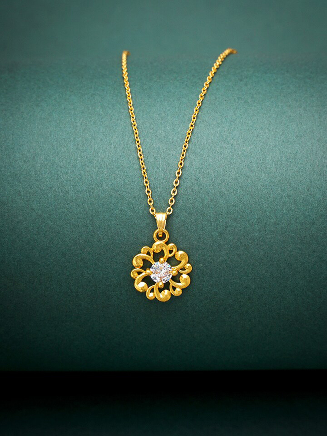 

Ramdev Art Fashion Jwellery Gold-Plated Pendant With Chain